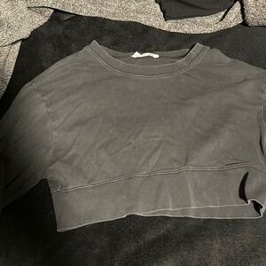 Black Cropped Sweatshirt